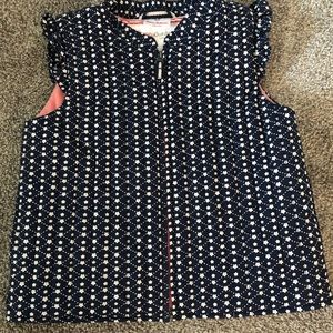 Hanna Andersson Girls Flutter Ruffle Quilted Vest